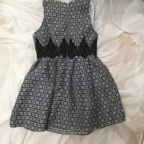 Navy Fit and Flare Dress - Picture 2 of 2